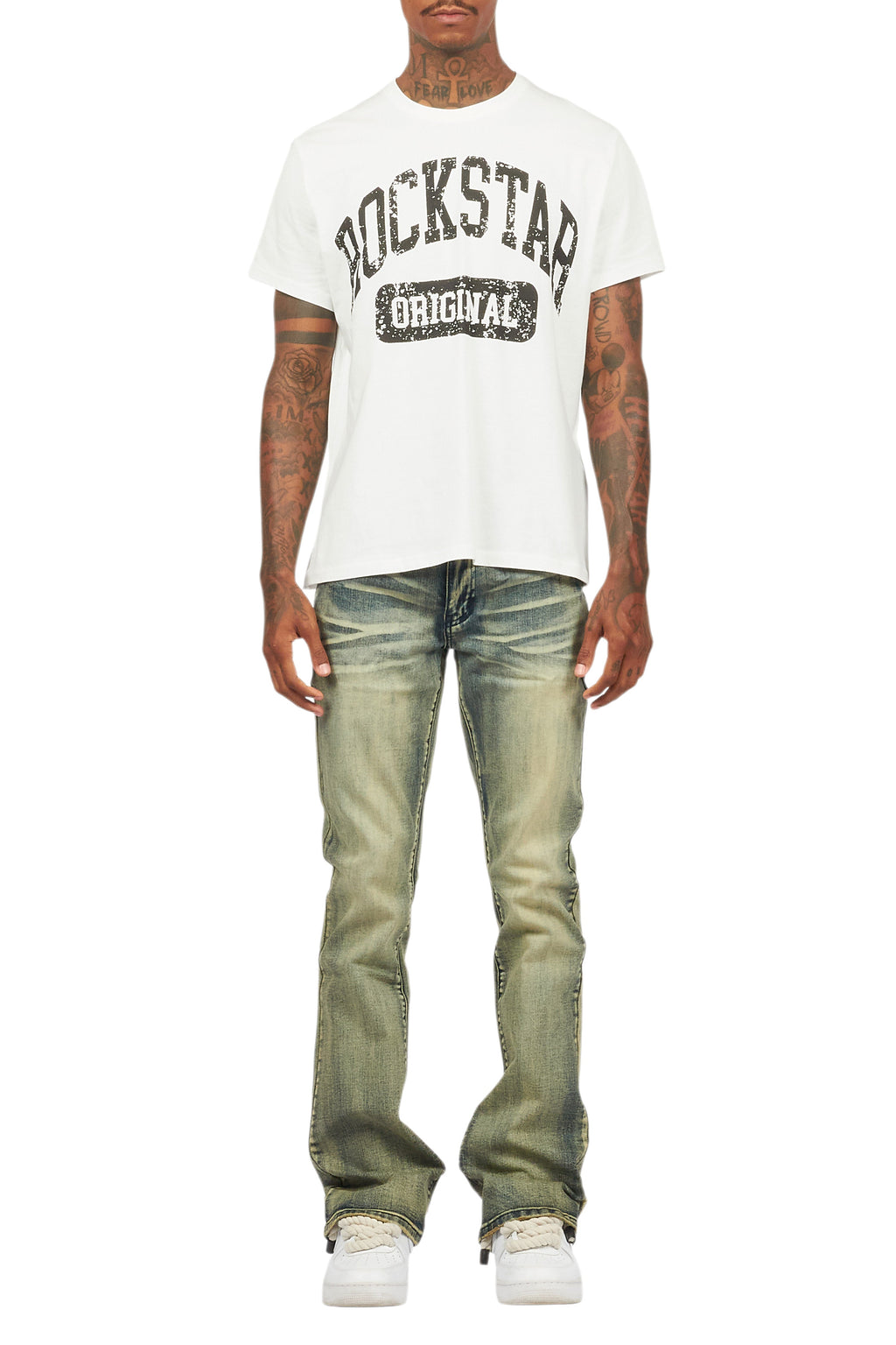 Drick Vintage Blue Regular Fit Flare Jean