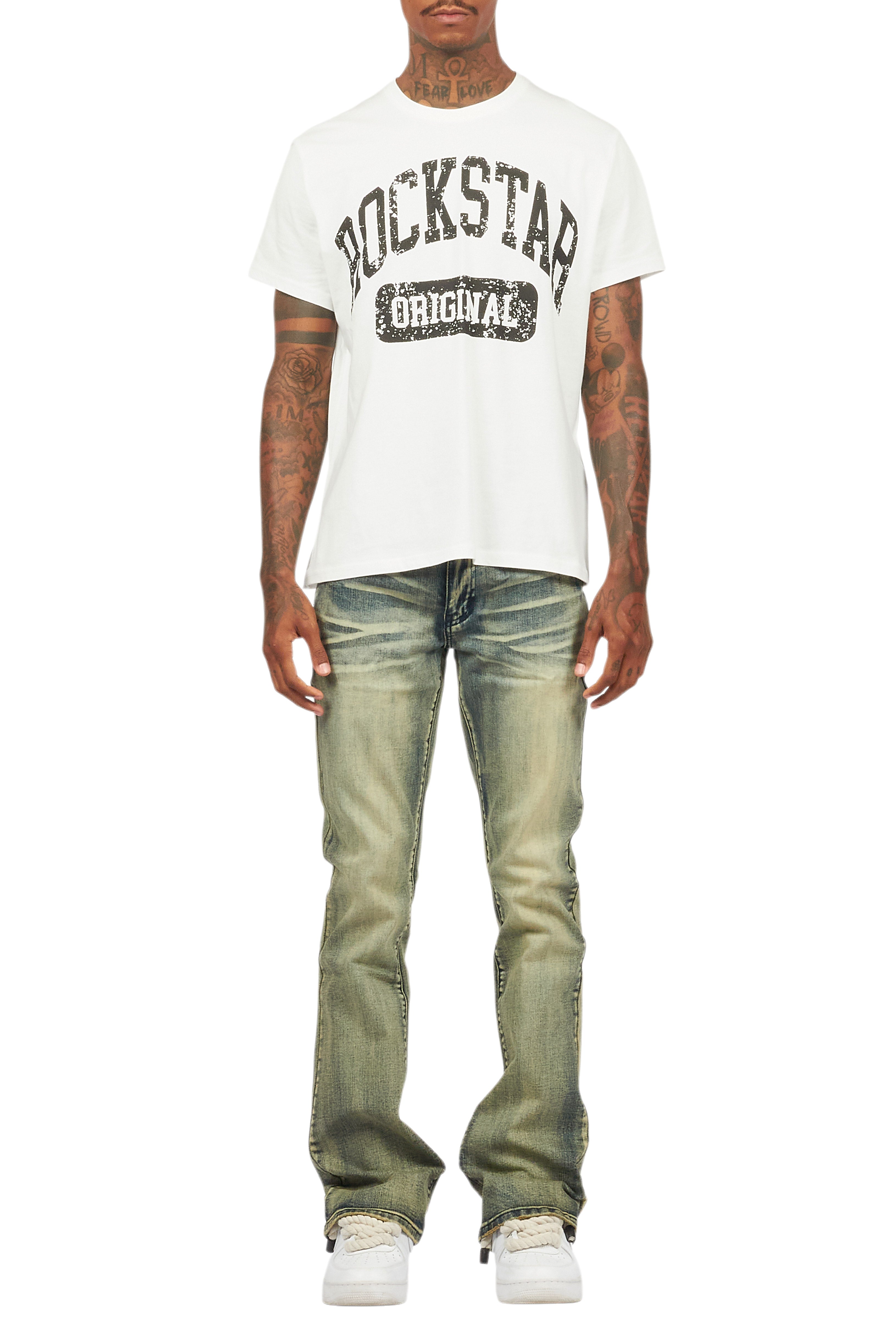 Drick Vintage Blue Regular Fit Flare Jean