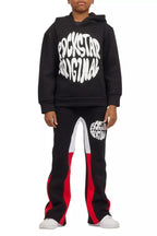 Boys Thierry Black/Red Stacked Flare Track Set