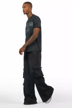 Abilio Black T-Shirt/Baggy Stacked Track Set