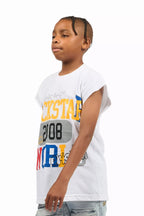Boys Daria White/Multi Graphic Muscle T-Shirt