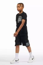 Boys Jash Black/White Short Set