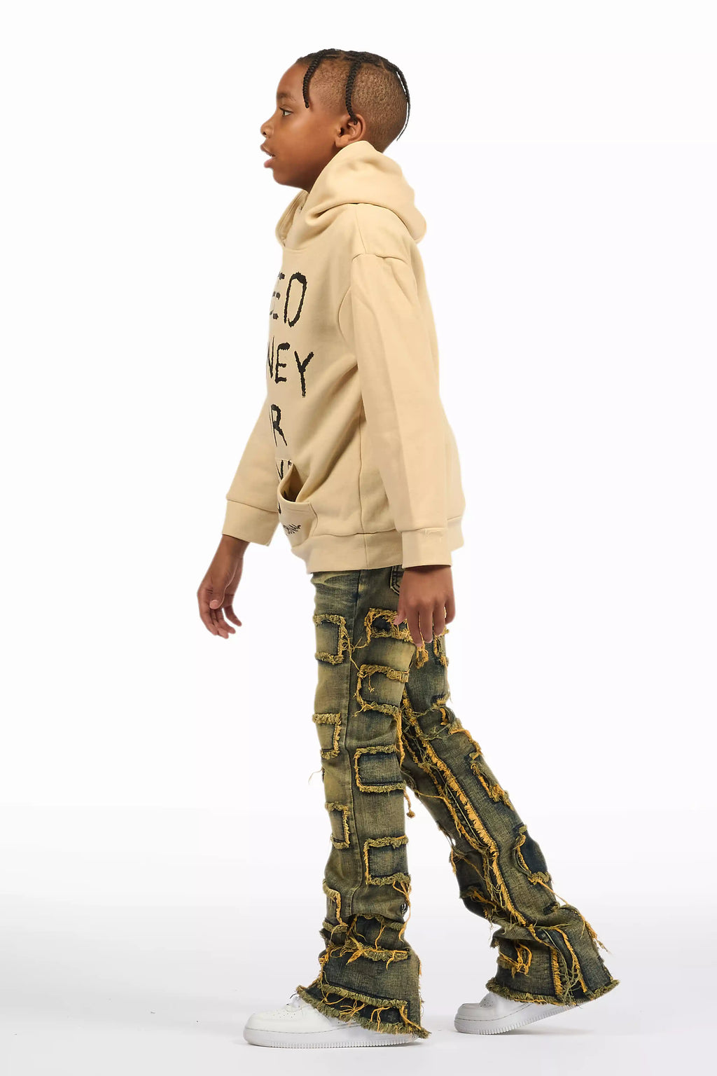 Boys Shake Tint Slim Stacked Flare Jean