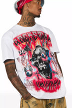 Styx White/Red Oversized Graphic T-Shirt