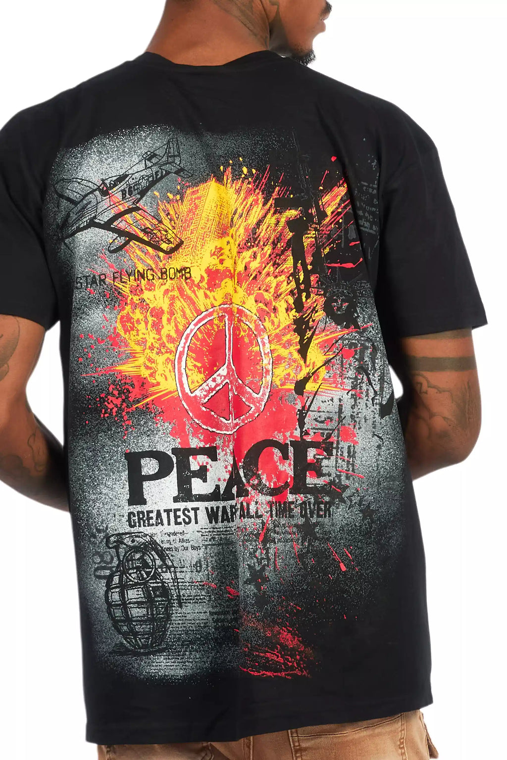 Saeko Black/Multi Oversized Graphic T-Shirt