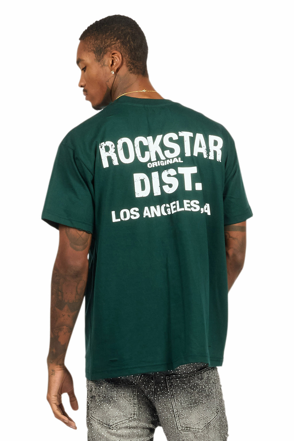 Lake 3.0 Dark Green/White Oversized Graphic T-Shirt