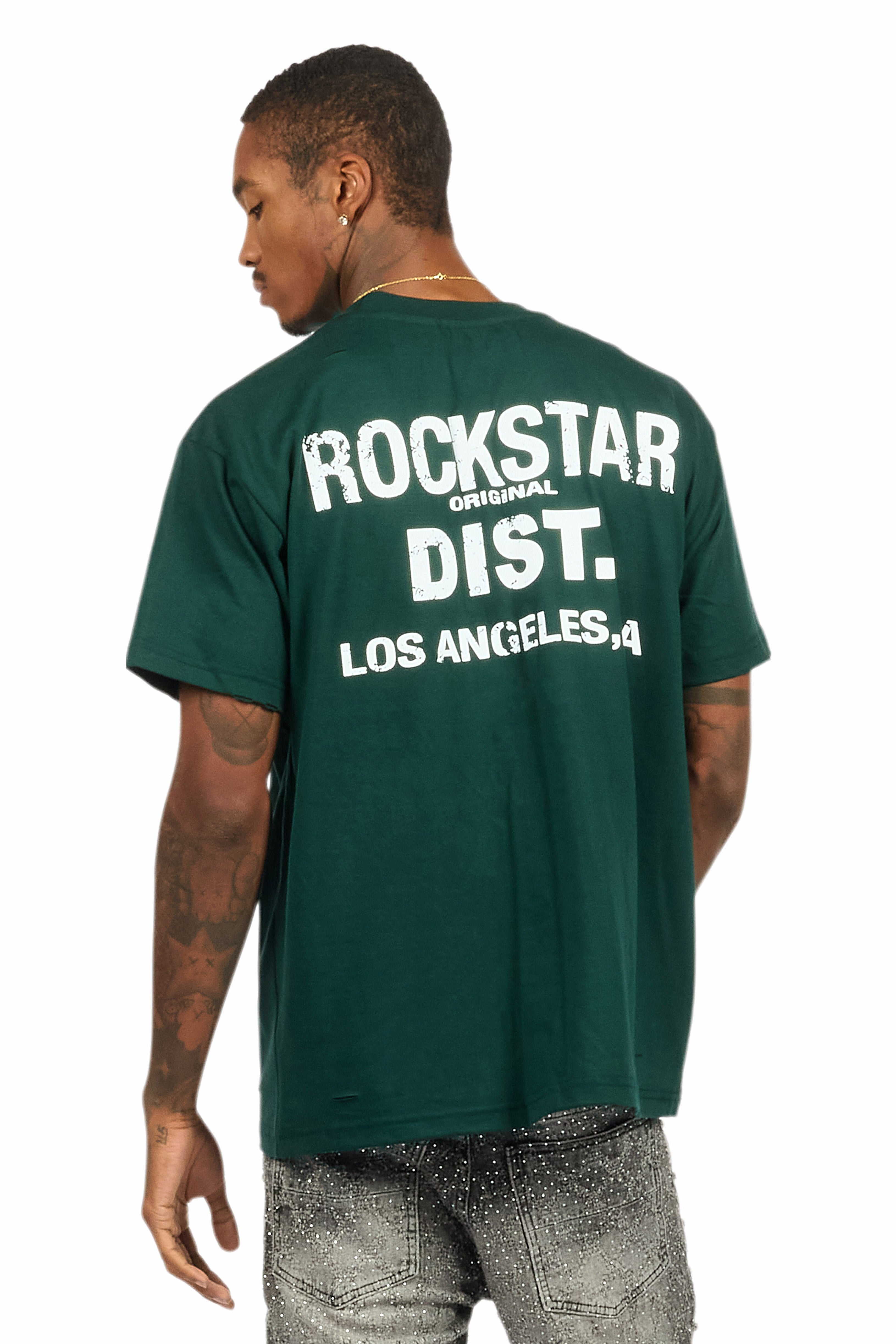 Lake 3.0 Dark Green/White Oversized Graphic T-Shirt