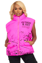 Lamanda Hot Pink Puffer Vest