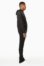 Ferg Black Stacked Flare Jean