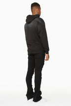 Ferg Black Stacked Flare Jean