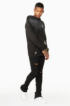 Ferg Black Stacked Flare Jean
