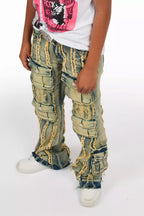 Boys Frey Blue Stacked Flare Jean