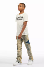 Boys Cermer Vintage Light Blue Flare Cargo Jean