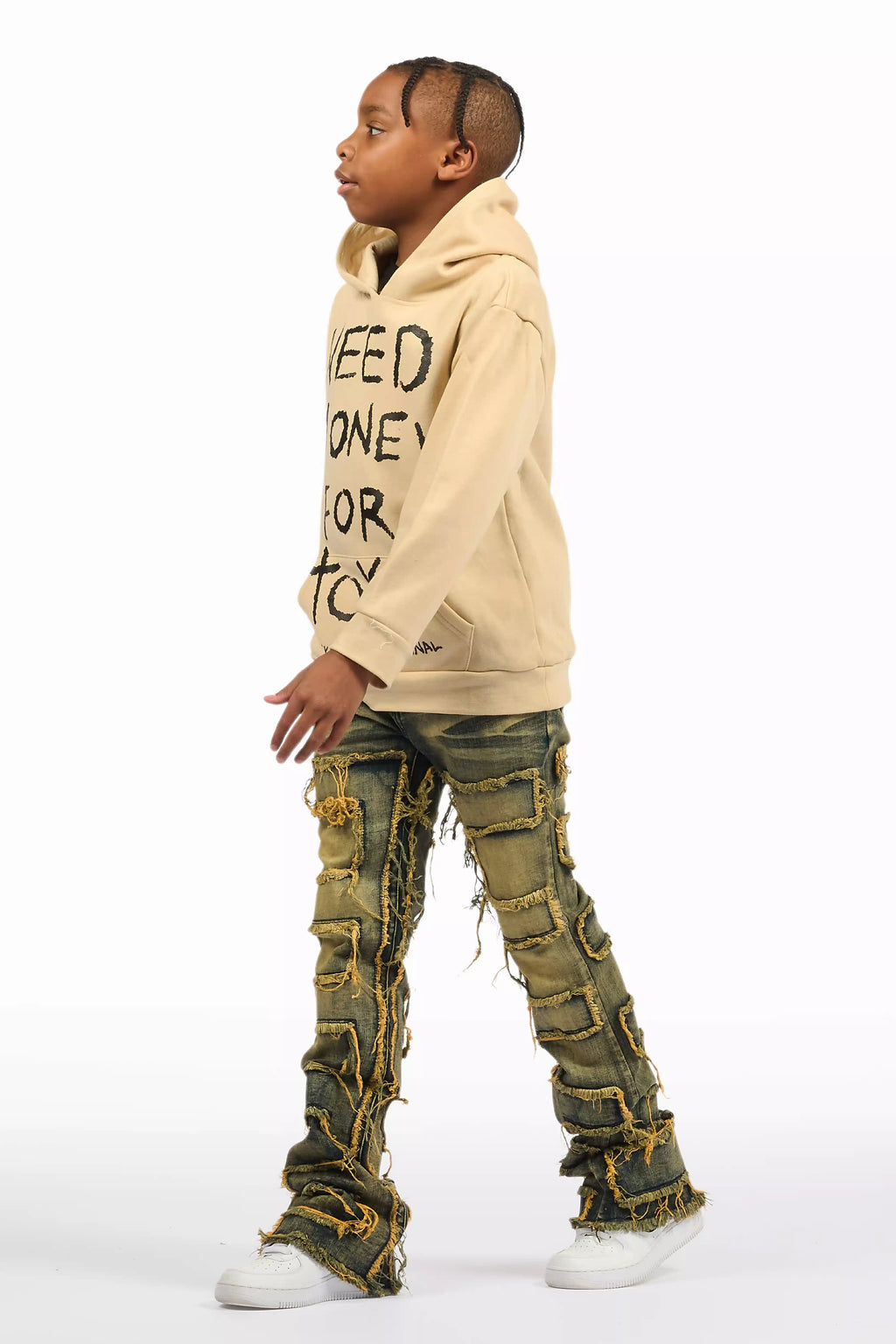 Boys Shake Tint Slim Stacked Flare Jean