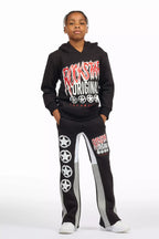 Boys Wizzurd Black/Grey Stacked Flare Track Set