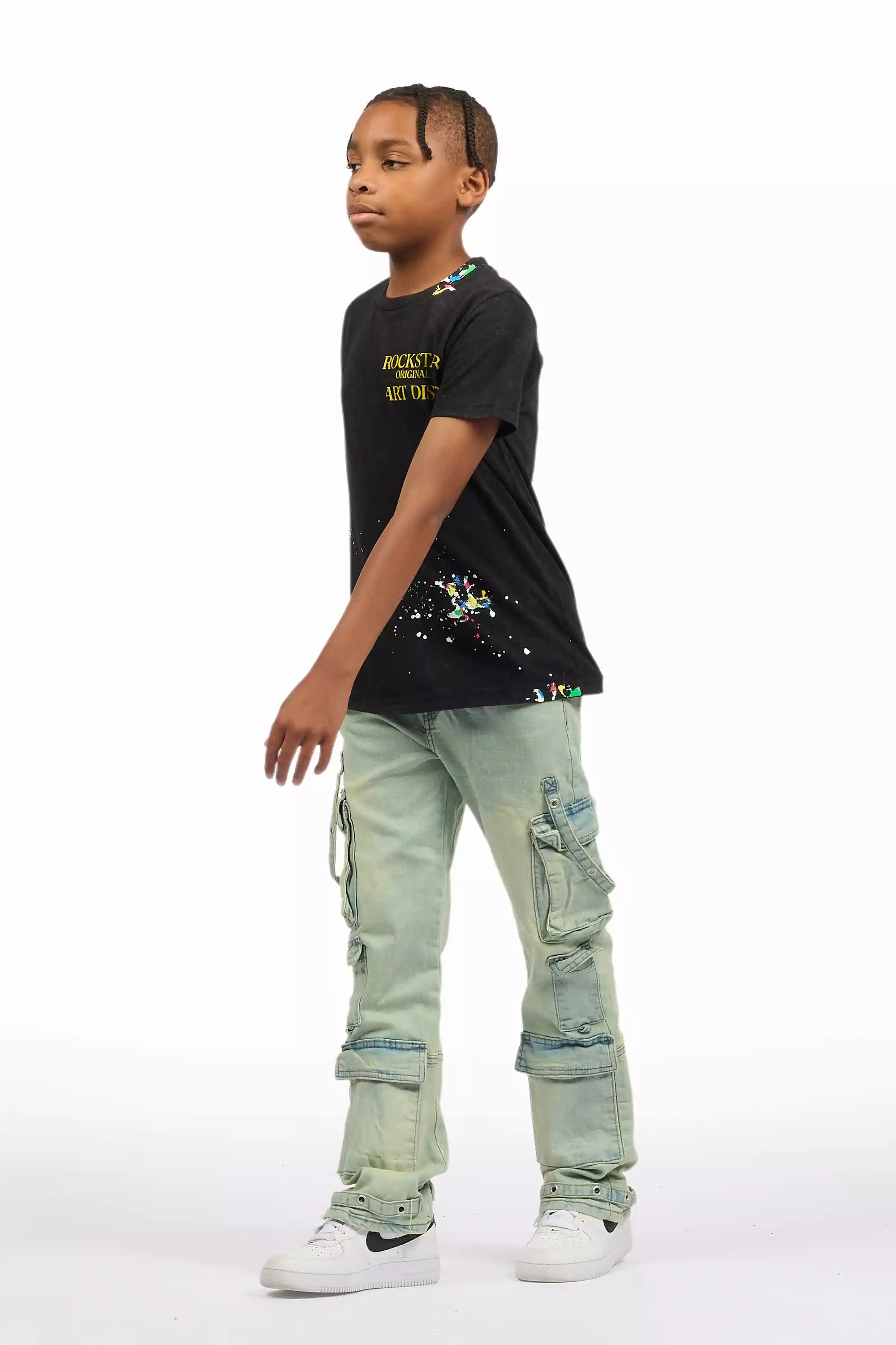 Boys Iggy Ice Blue Flare Jean