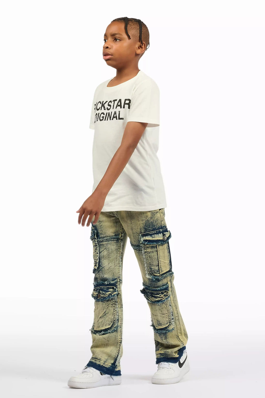 Boys Zarian Vintage Light Blue Cargo Jean
