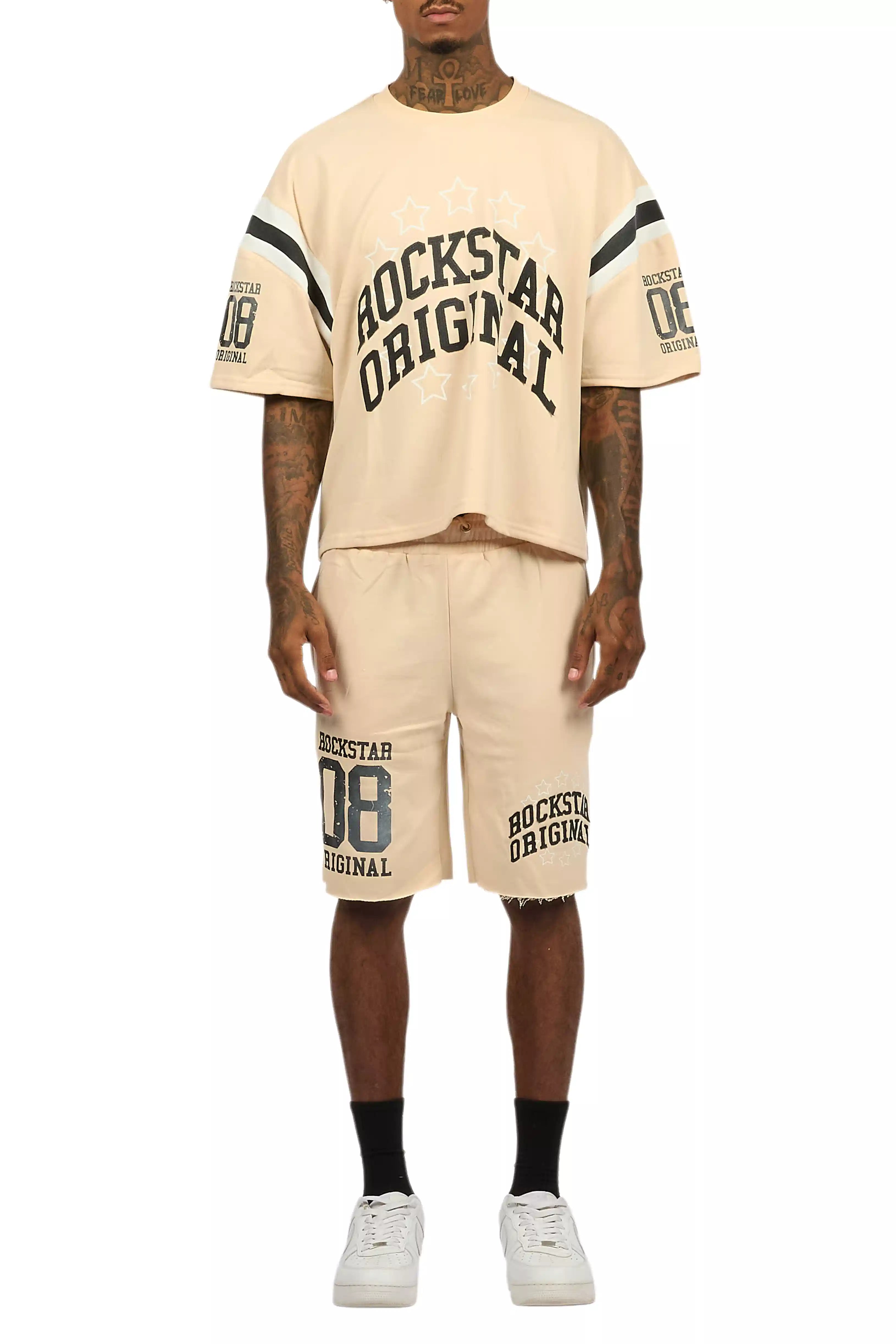 Boe Beige T-Shirt/Short Set