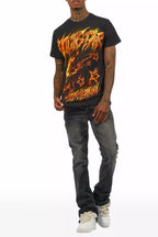 Nelz Black Graphic T-Shirt