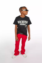 Boys Dag Red Stacked Flare Jean