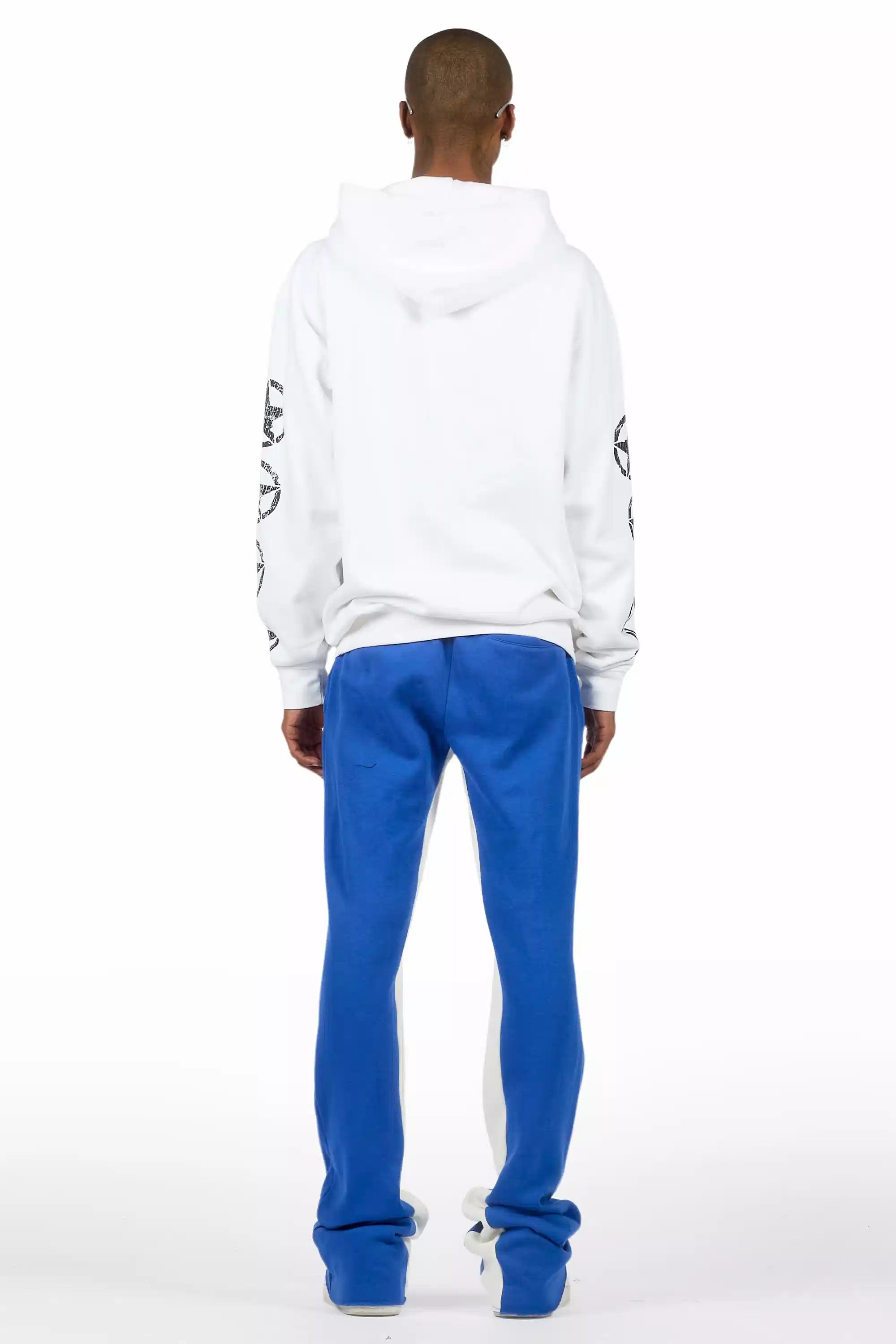 Wizzurd White/Royal Blue Hoodie Stacked Track Set