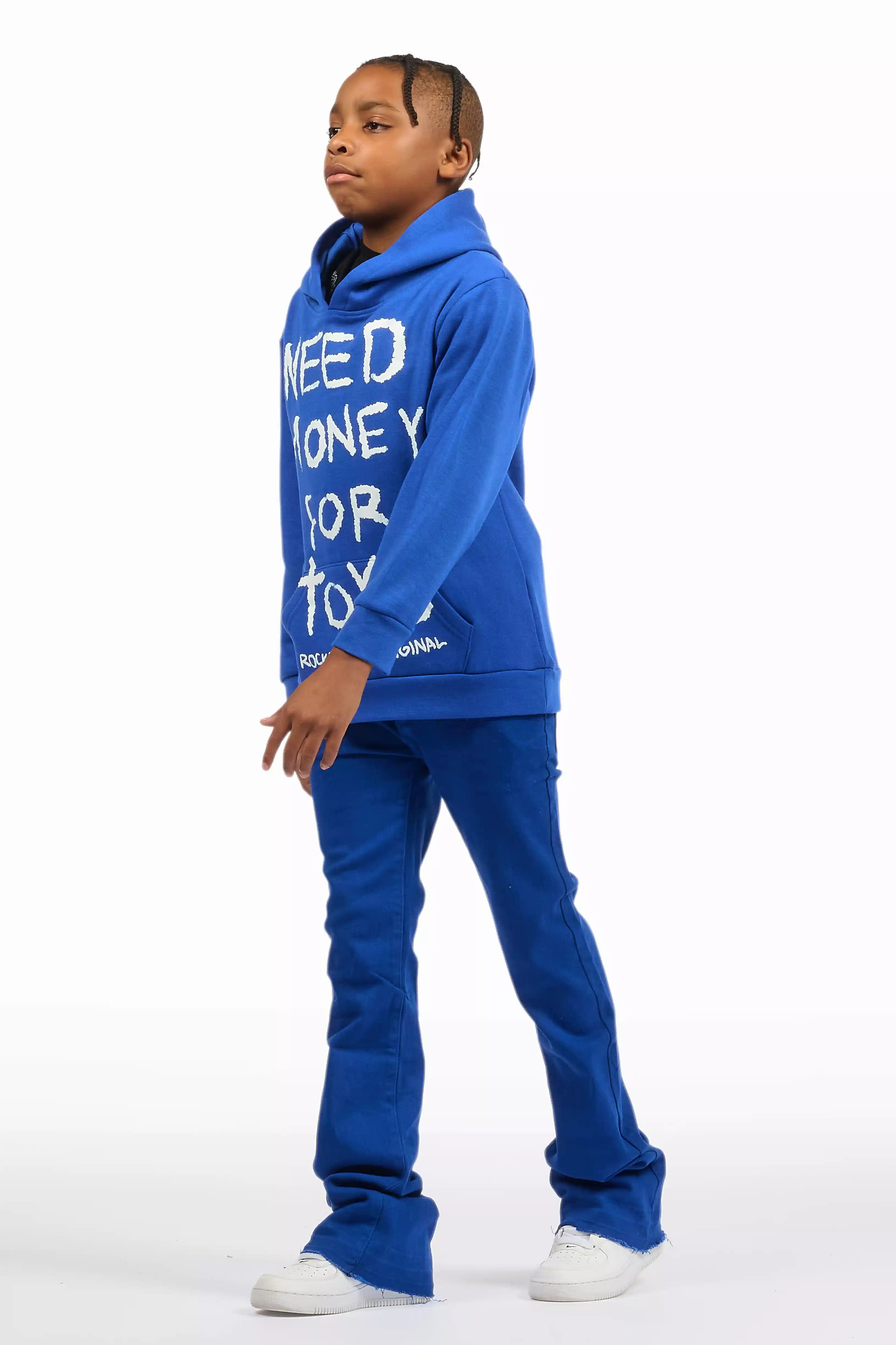 Boys Dag Royal Blue Stacked Flare Jean