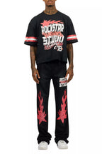 Garo Black T-Shirt/Baggy Stacked Track Set