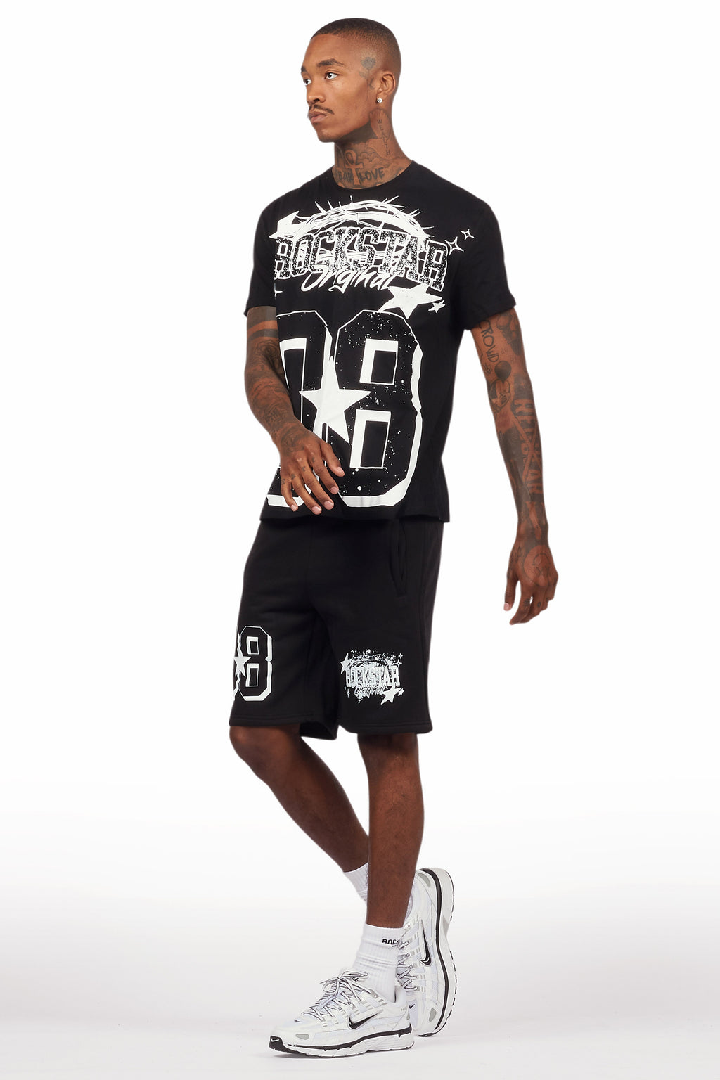 Allstar Black/White T-Shirt Short Set