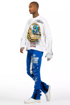Damone Royal Super Stacked Flare Track Pant