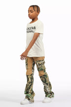 Boys Denka Beige Stacked Fit Jean