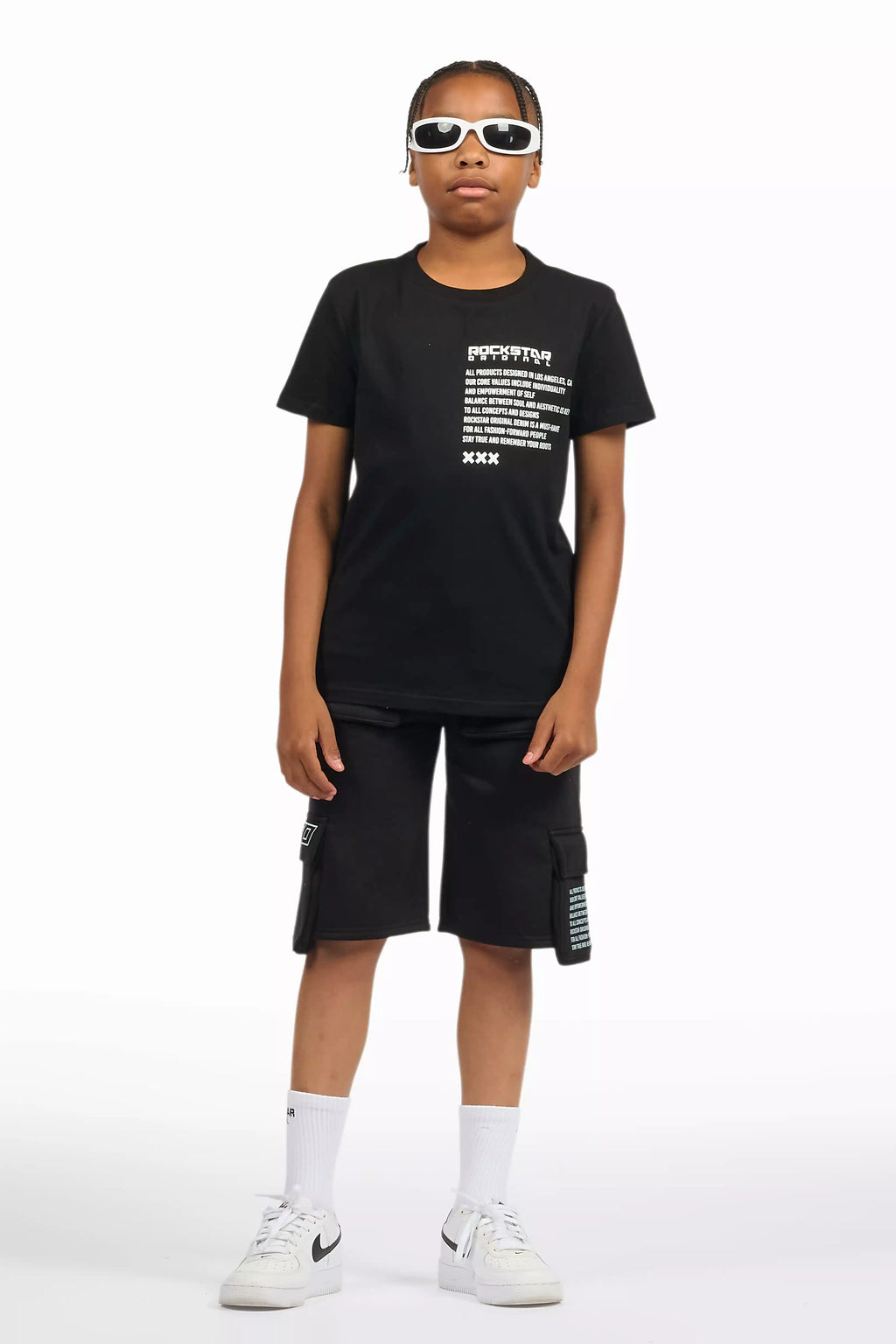 Boys Jash Black/White Short Set