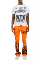 Amos Orange T-Shirt/Stacked Flare Track Set