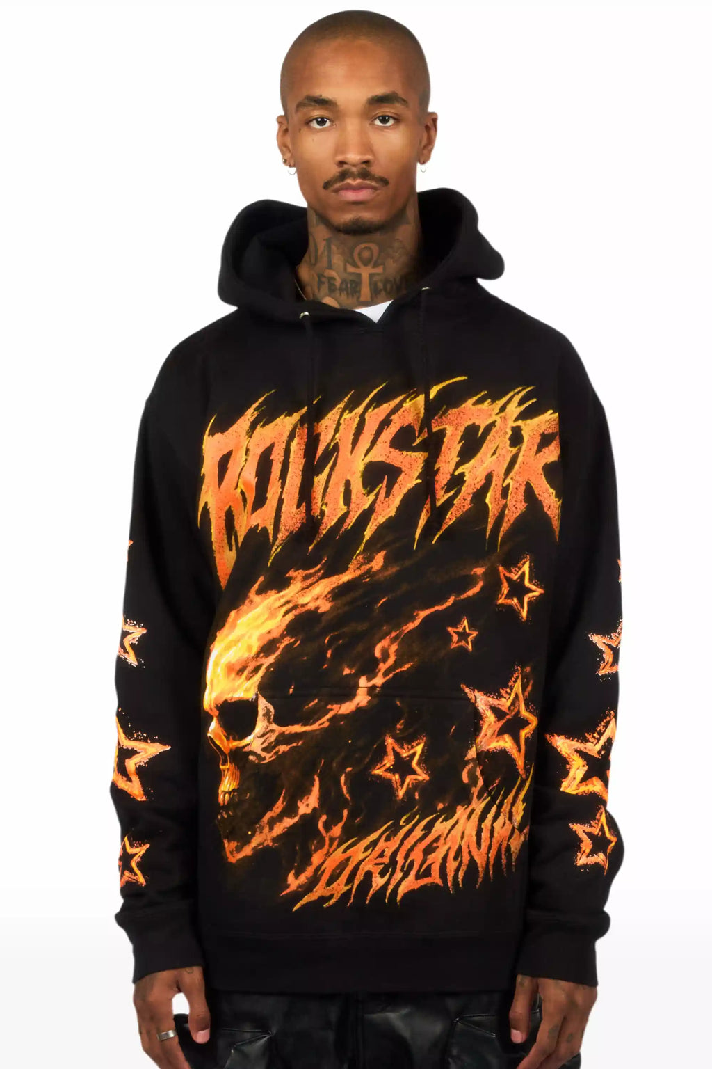 Nelz Black Graphic Hoodie