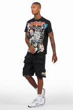 Shoota Black/Red Short Set