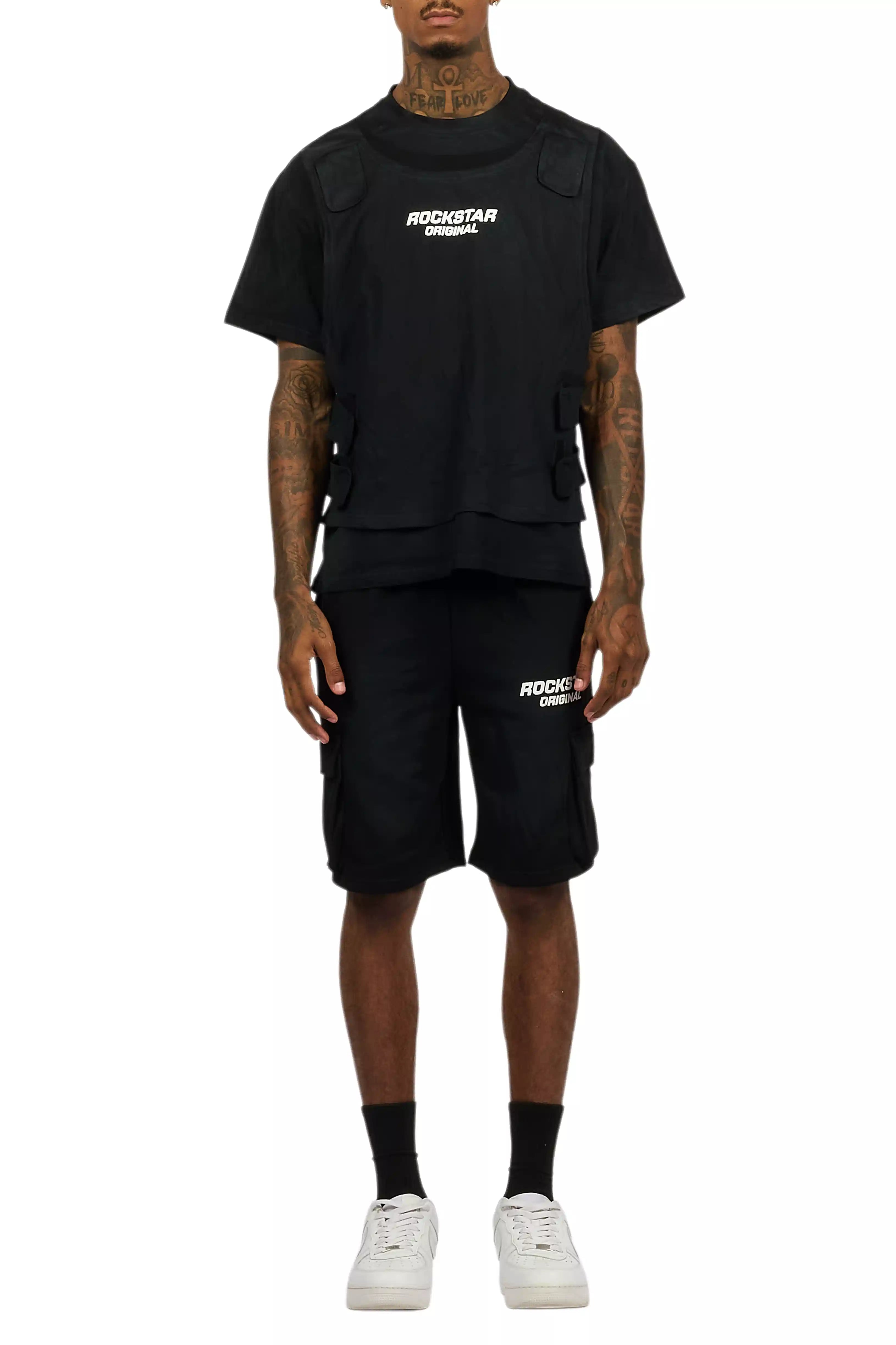Herbie Black T-Shirt/Cargo Short Set