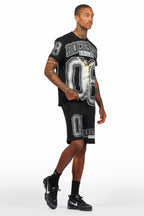 Fields Black/Grey T-Shirt Short Set