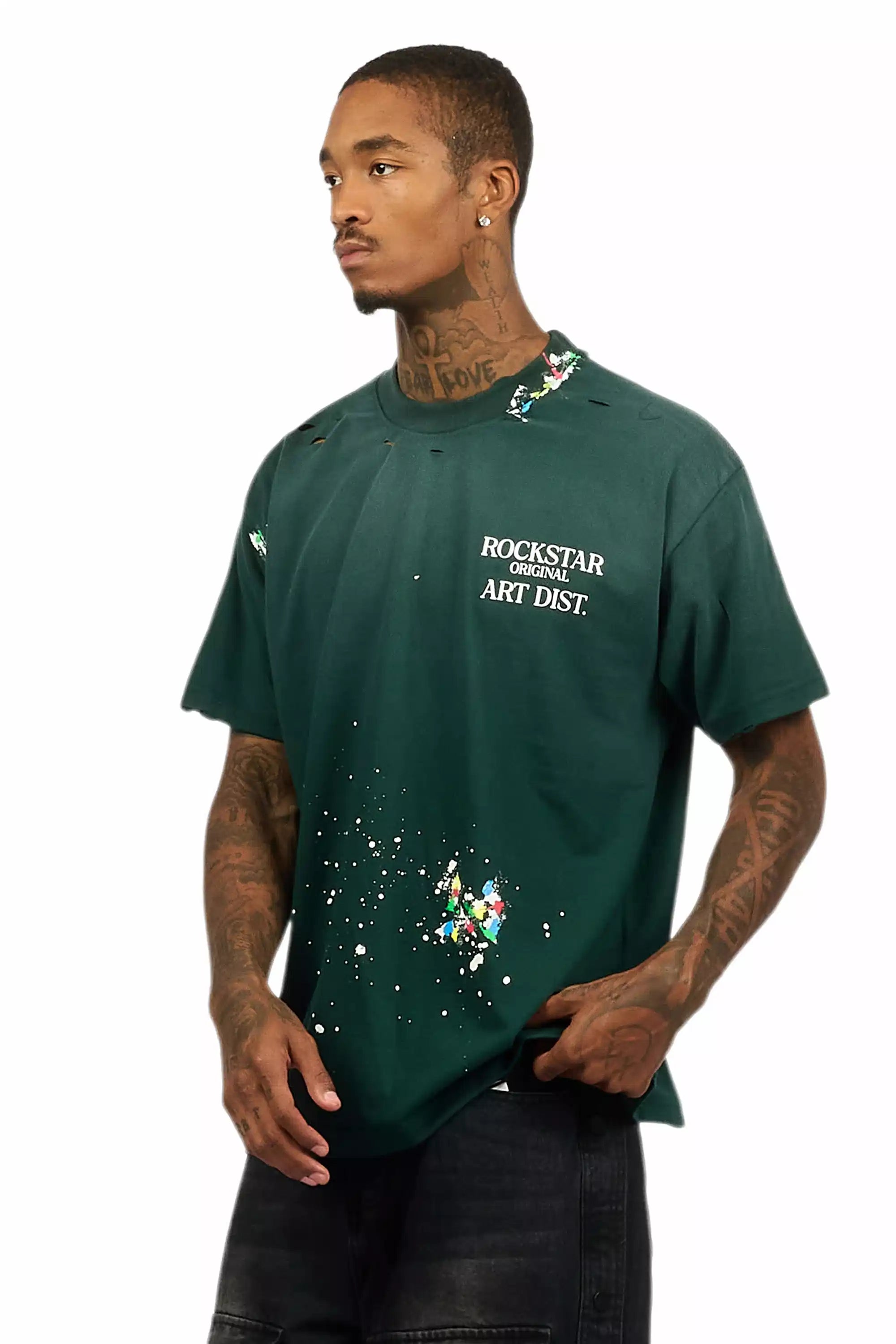 Palmer 2.0 Dark Green Oversized Graphic T-Shirt