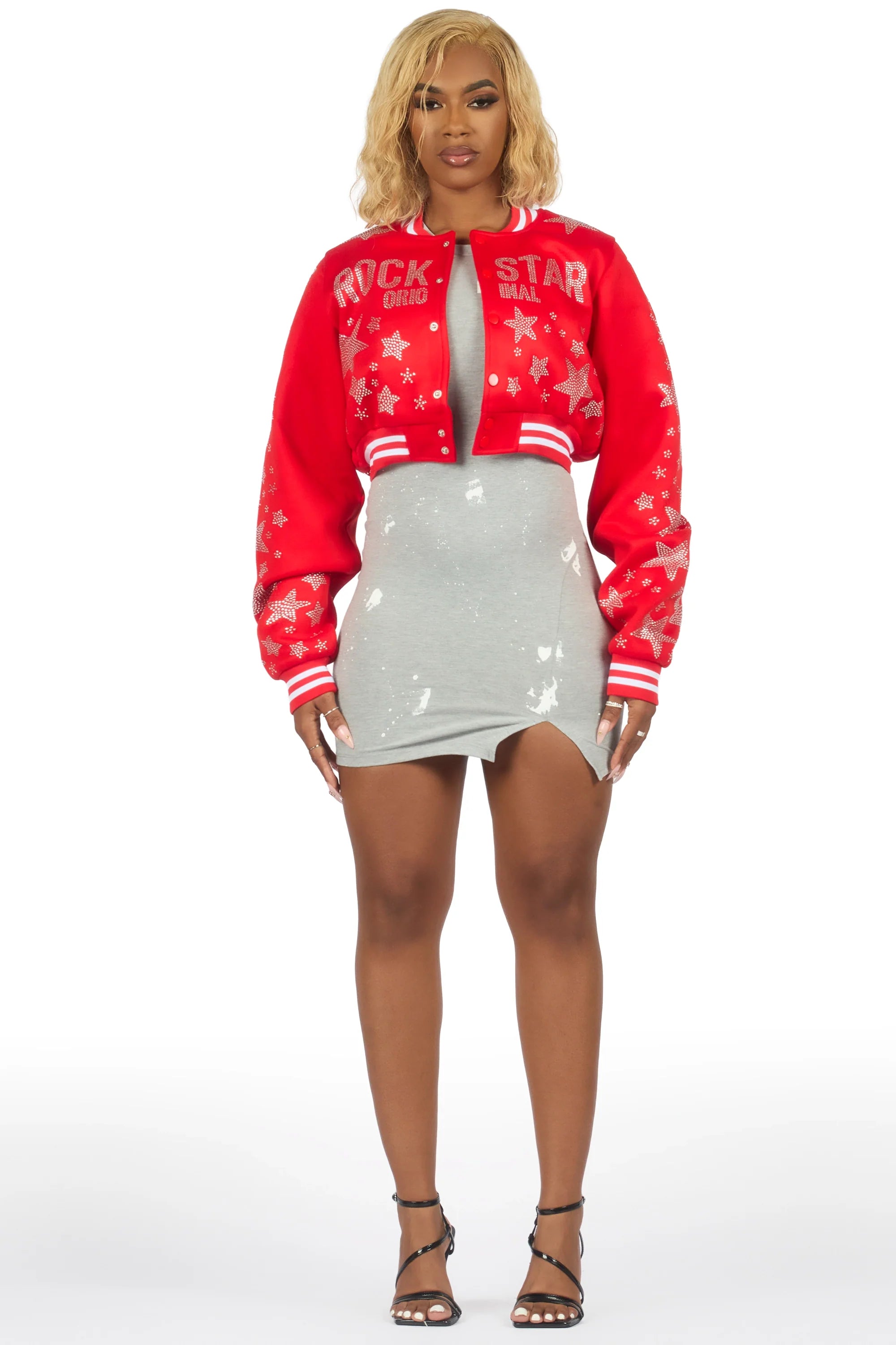 Lajuna Heather Grey Mini Dress