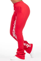 Blakely Red Super Stacked Pant