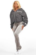 Lonia Grey Sherpa Jacket