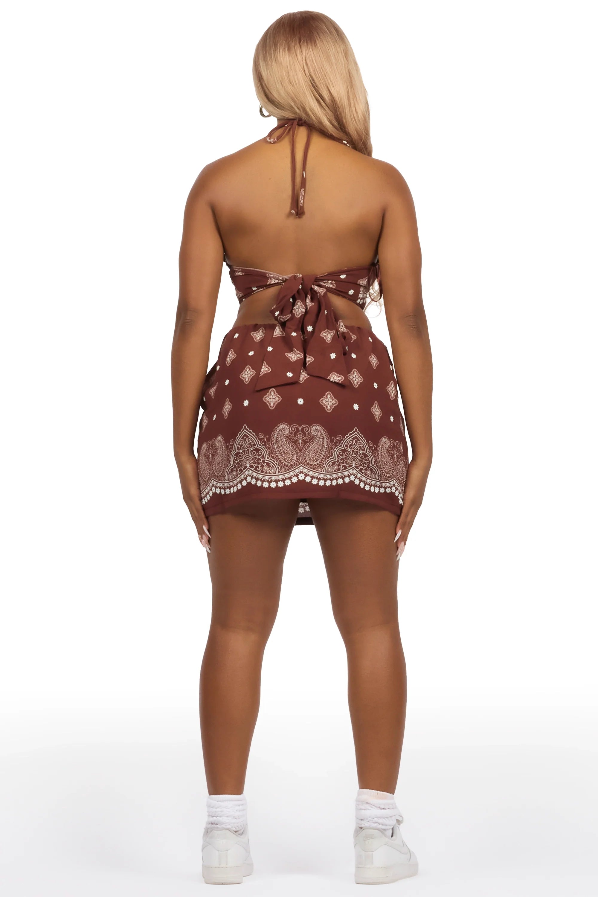 Jakarri Brown Skirt Set