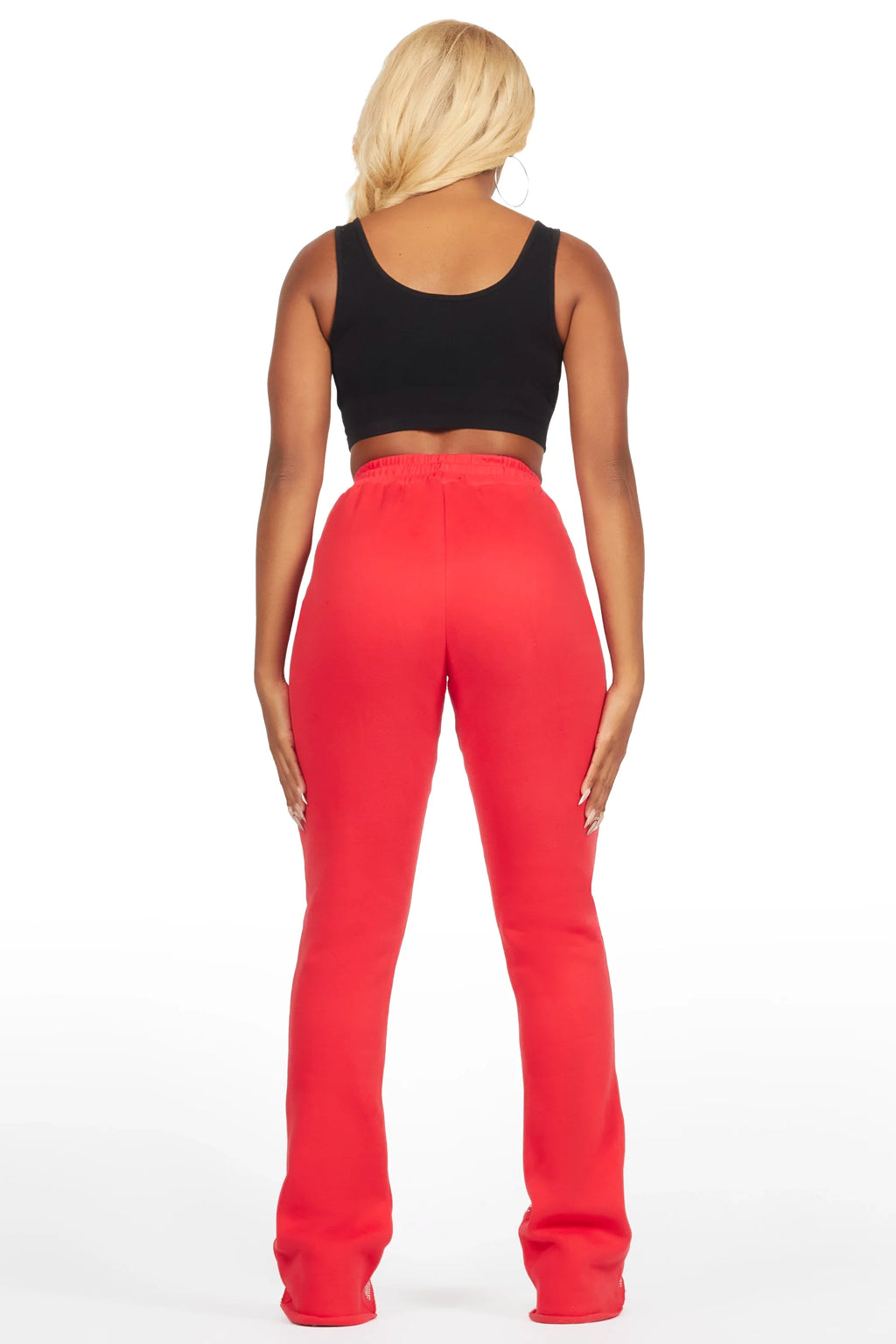Anastesia Red Stacked Track Pant