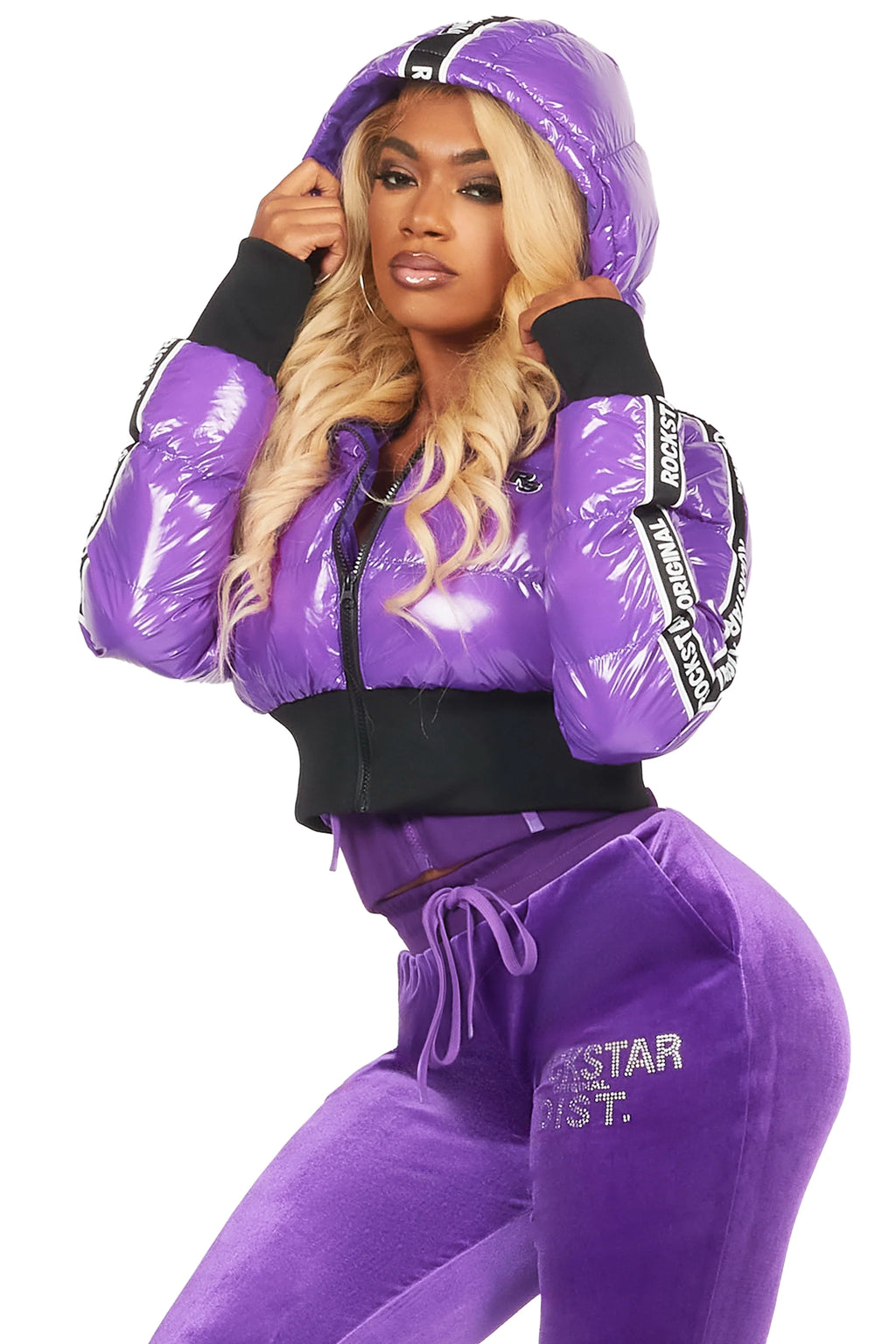 Jackey Purple 2.0 Crop Puffer Jacket