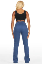 Anastesia Navy Stacked Track Pant