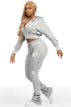 Maxine Heather Grey Tricot Stacked Trackset