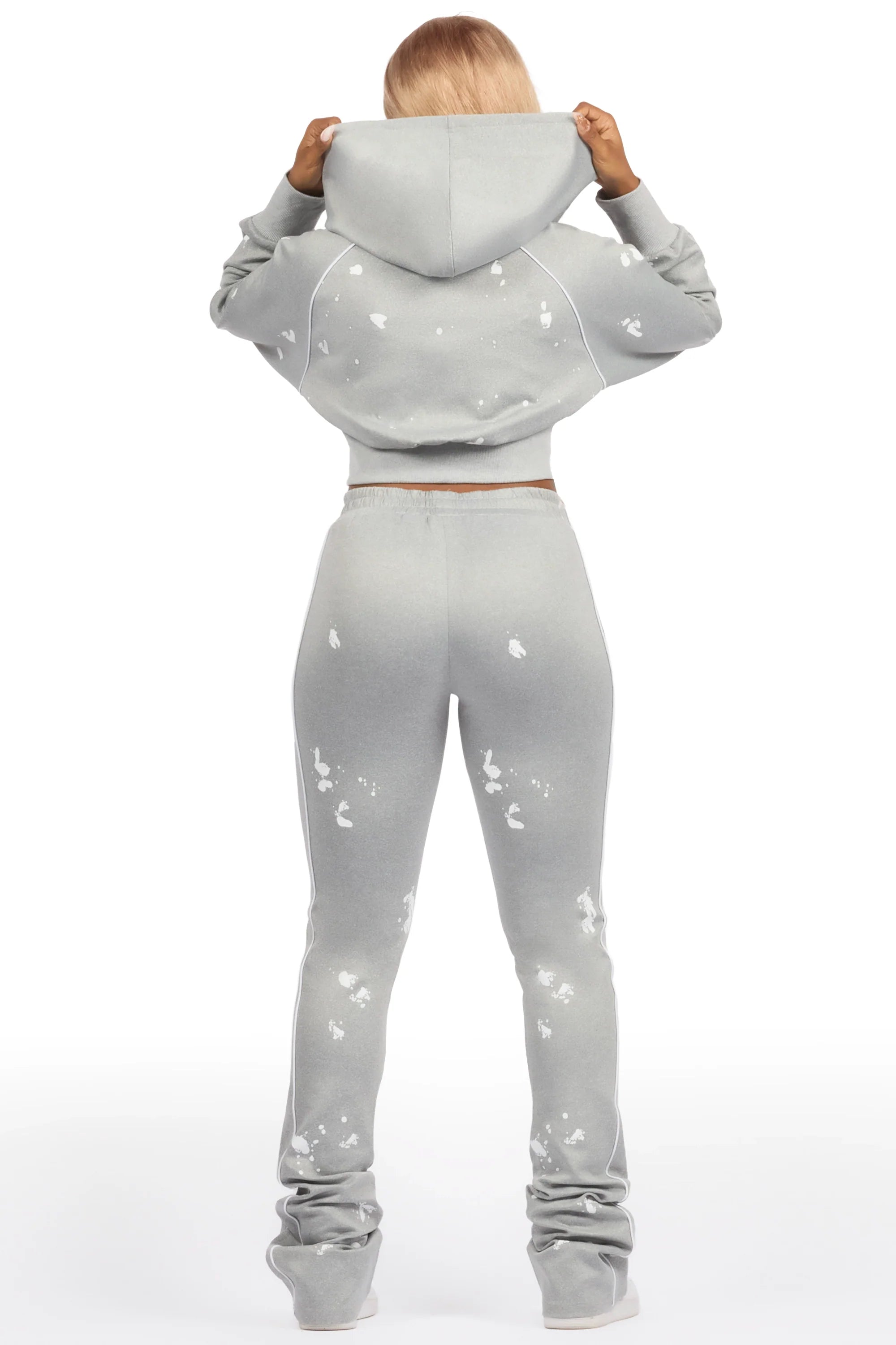 Maxine Heather Grey Tricot Stacked Trackset