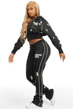 Maxine Black Tricot Stacked Trackset