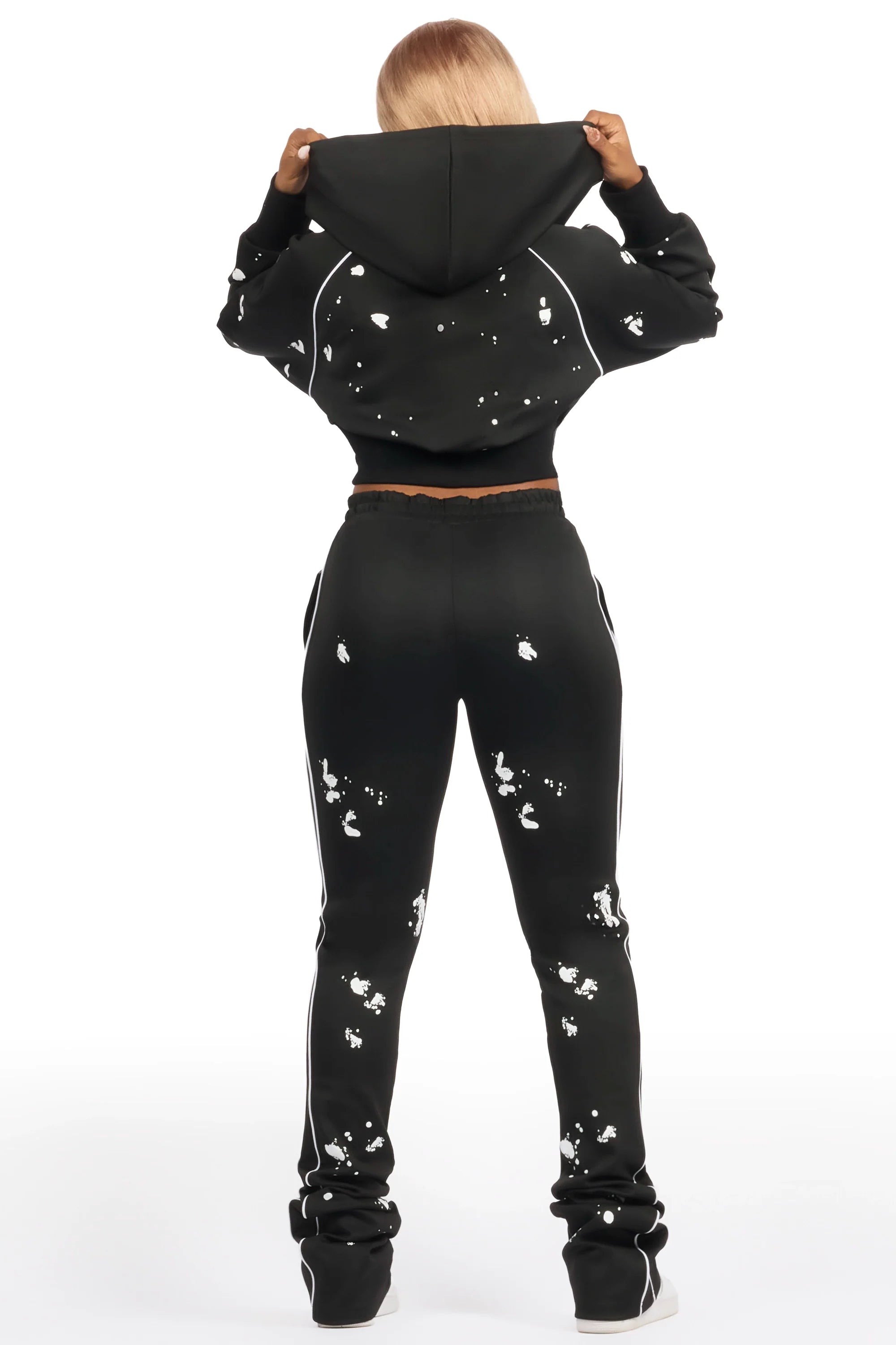 Maxine Black Tricot Stacked Trackset