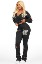 Kristiane Black Crop Super Stacked Trackset