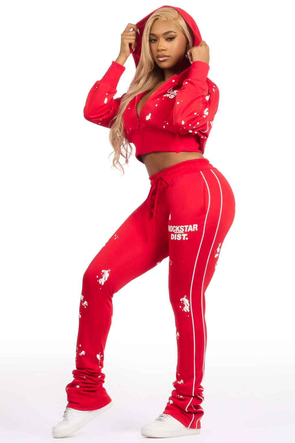 Maxine Red Tricot Stacked Trackset